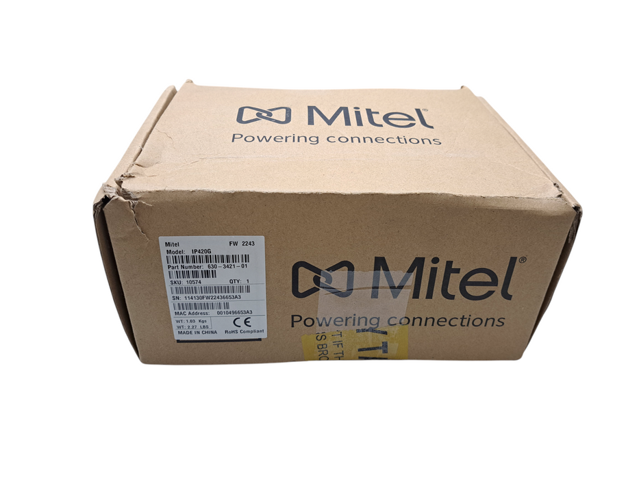 Mitel IP420G VoIP IP Phone 630-3421-01 Gigabit Ethernet PoE w/ Handset Open Box