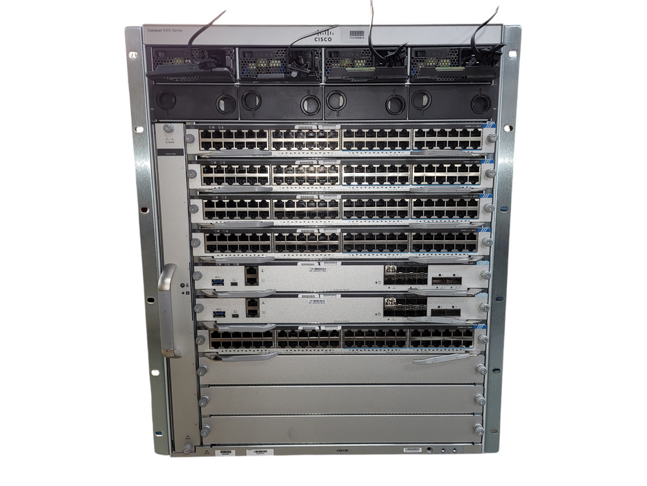 Cisco C9410R Catalyst 9400 5x C9400-LC-48U , 2x C9400 SUP-1, 4x PSU READ