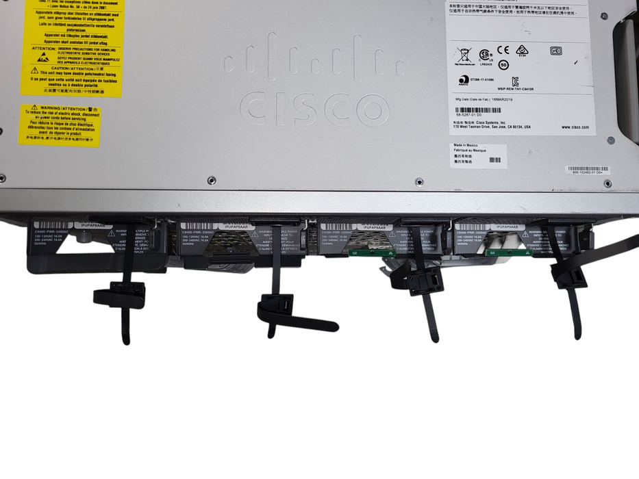 Cisco C9410R Catalyst 9400 5x C9400-LC-48U , 2x C9400 SUP-1, 4x PSU READ