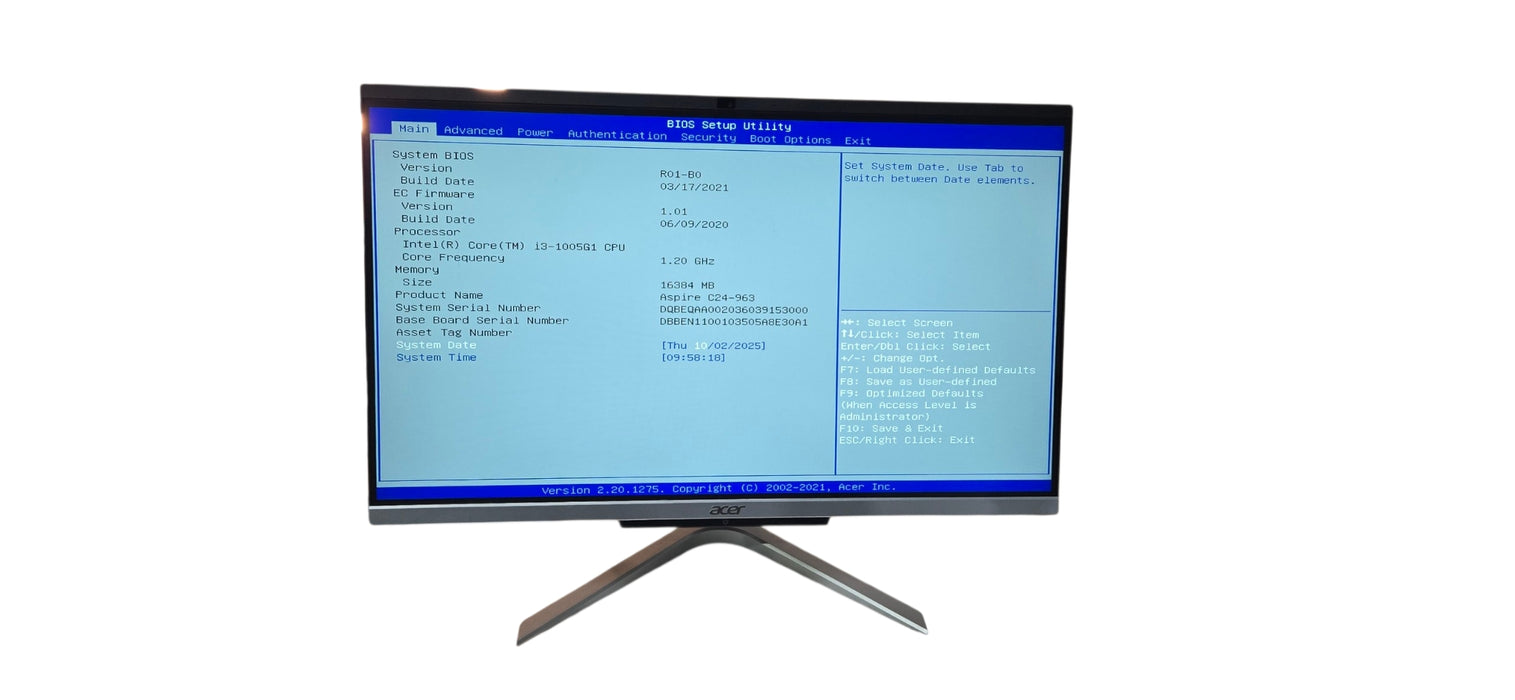 Acer Aspire C24 C19W1 All-in-One PC | i3-1005G1| 16GB RAM | 256GB NVME|1TB HDD