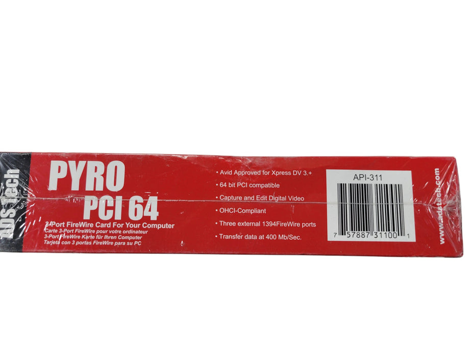 ADS Tech PYRO PCI 64 - 3-Port FireWire IEEE 1394 Host Card