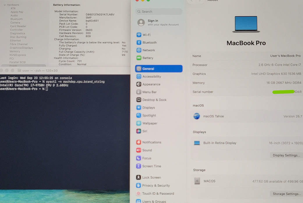 Apple MacBook Pro 16" 2019 A2141 i7-9750H 16GB DDR4 512GB SSD READ NO ADAPTER