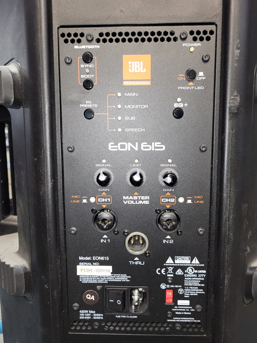 JBL EON615 15" 1000W 2-Way PA Powered Loudspeaker READ