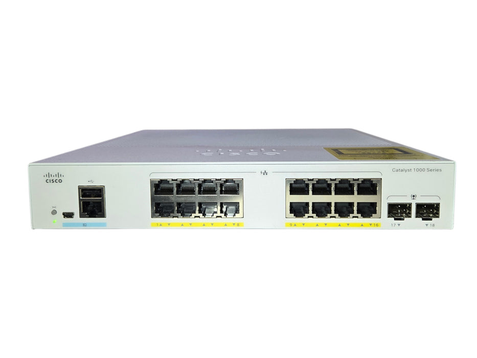 CISCO Catalyst 1000 Series C1000-16FP-2G-L Switch 16 PoE+ 1G SFP