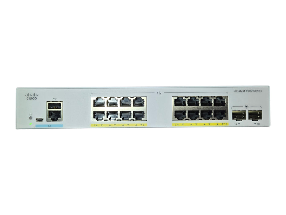 CISCO Catalyst 1000 Series C1000-16FP-2G-L Switch 16 PoE+ 1G SFP
