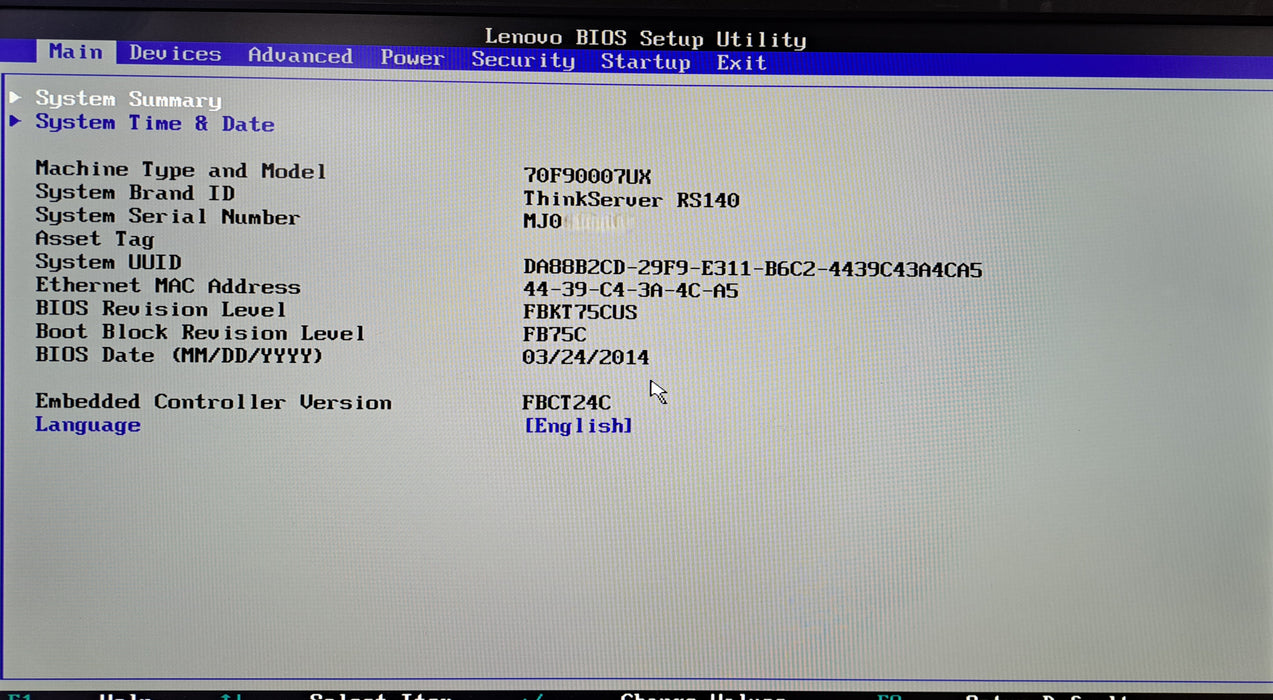 Lenovo ThinkServer RS140 | Intel Core i3-4130 @3.40GHz, 32GB DDR3, No HDD/RAID