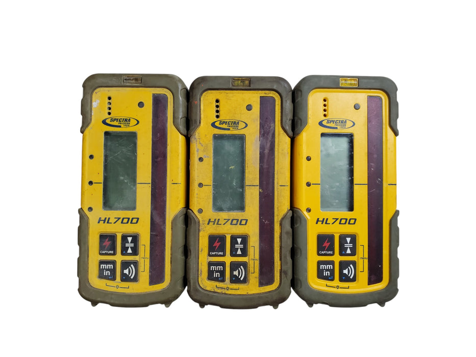 Lot 3x Spectra Precision HL700 Laserometer Laser Receivers *READ*