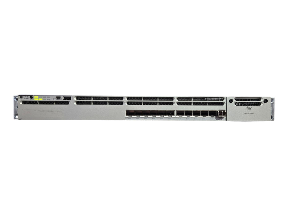Cisco WS-C3850-12XS-S IP Base Switch 12 SFP+ Ethernet Ports w/ 1x PSU