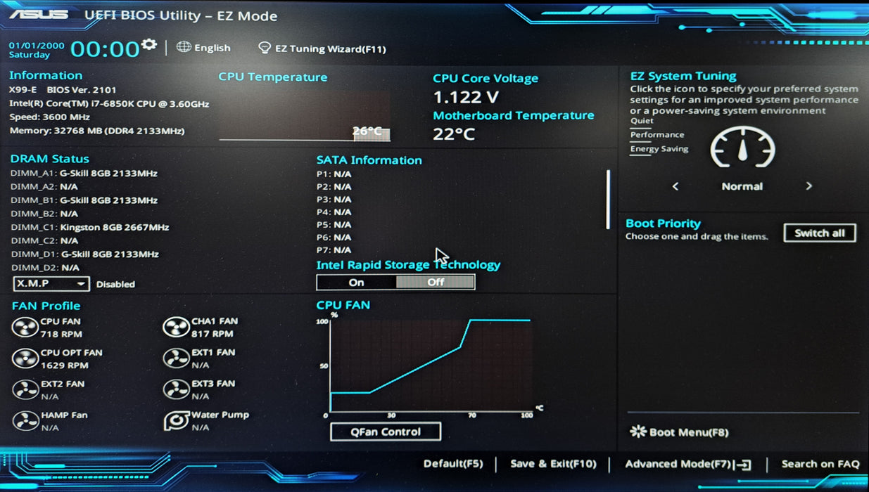 Custom PC Asus X99-E w/ Intel Core i7-6850K, 32GB DDR4, GTX 1080 8GB, RM 750x