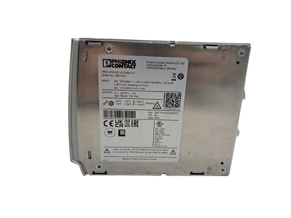 Phoenix Contact TRIO-UPS-2G/1AC/24DC/10 2907161 24V 10A 240W DIN Rail UPS *READ*