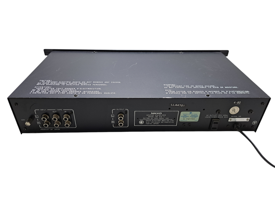 Nikko EQ-I 10-Band Stereo Graphic Equalizer Vintage Audio Japan