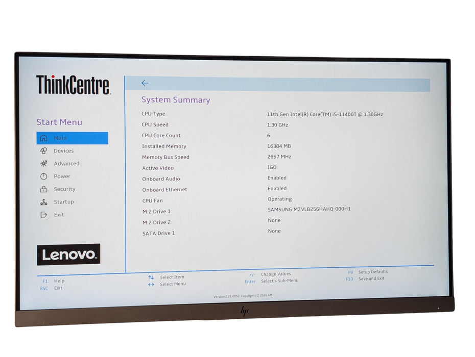 Lenovo ThinkCentre M70q GEN 2 Intel i5-11400T 16GB RAM 256GB NVME + WIFI