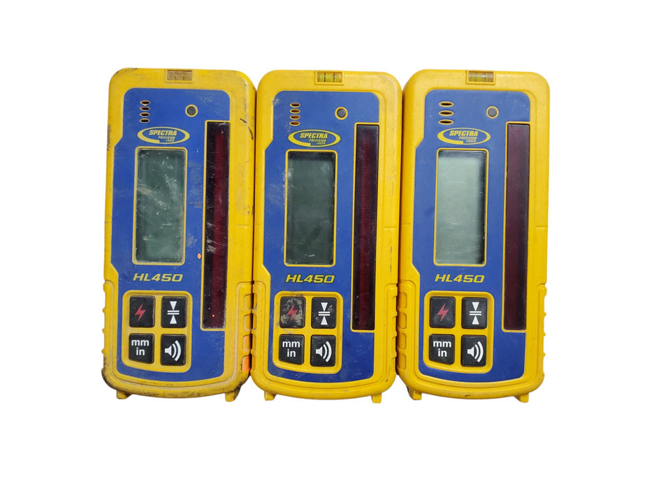 Lot 3x Spectra Precision HL450 Digital Laser Receiver *READ*