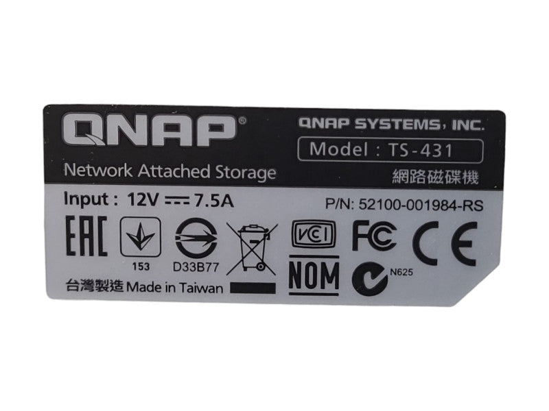 QNAP TS-431 4-bay NAS private cloud storage w/ 4x 2TB HDD