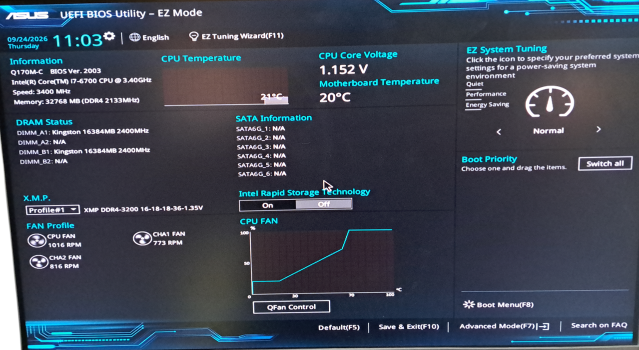Custom PC | Intel 6700 @ 3.40GHZ | GTX 960 4GB | 32GB DDR4 | 500W PSU | NO HDD