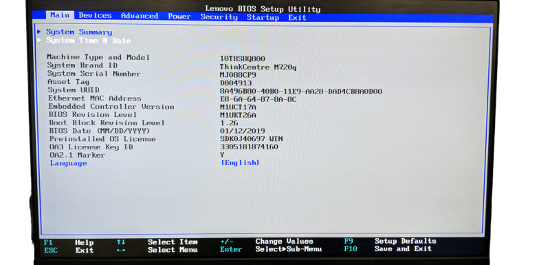 Lenovo ThinkCentre M720Qq - i5-8400T @ 1.70GHz, 16GB RAM, 256GB SSD - NO OS Q