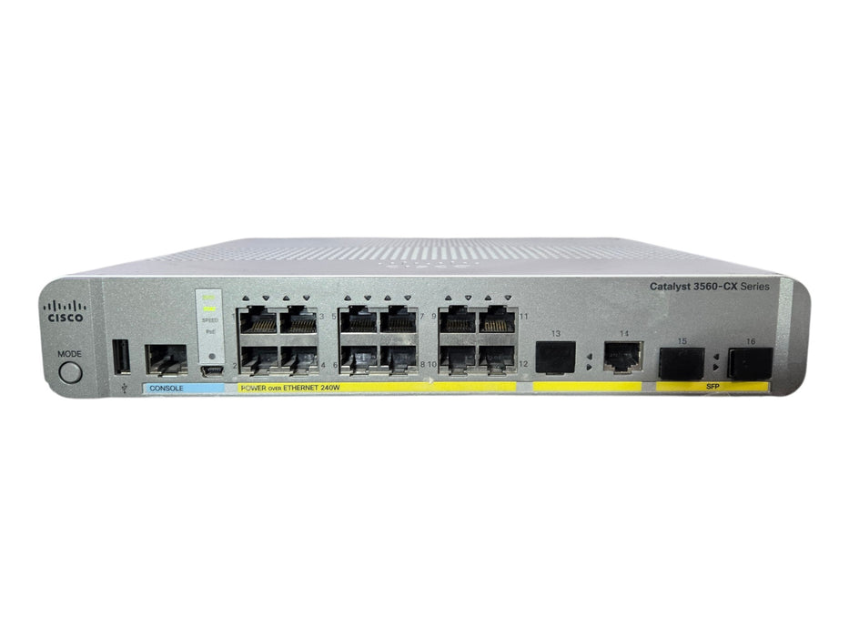 Cisco Catalyst WS-C3560CX-12PC-S - 12 Port PoE+ Gigabit Managed Switch