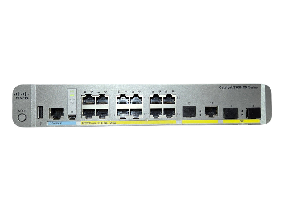 Cisco Catalyst WS-C3560CX-12PC-S - 12 Port PoE+ Gigabit Managed Switch