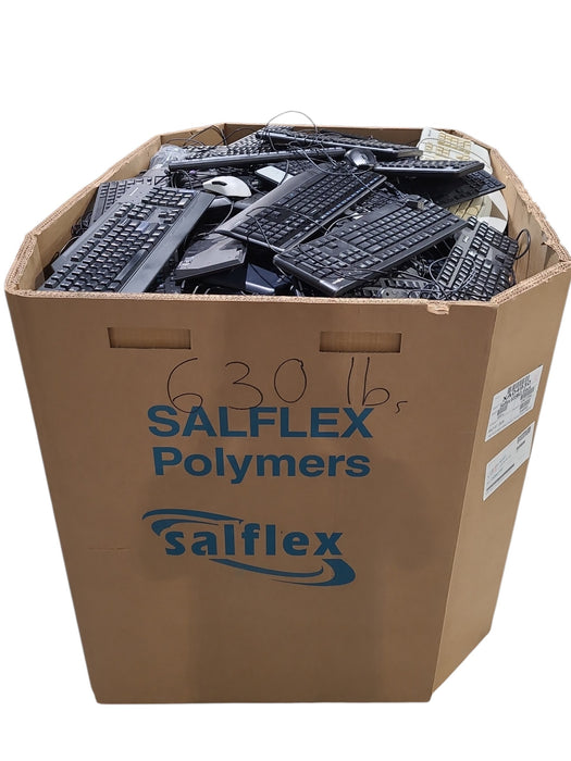 Bin of Assorted Wired Keyboards/Mice (AS-IS) Approx 630 lbs