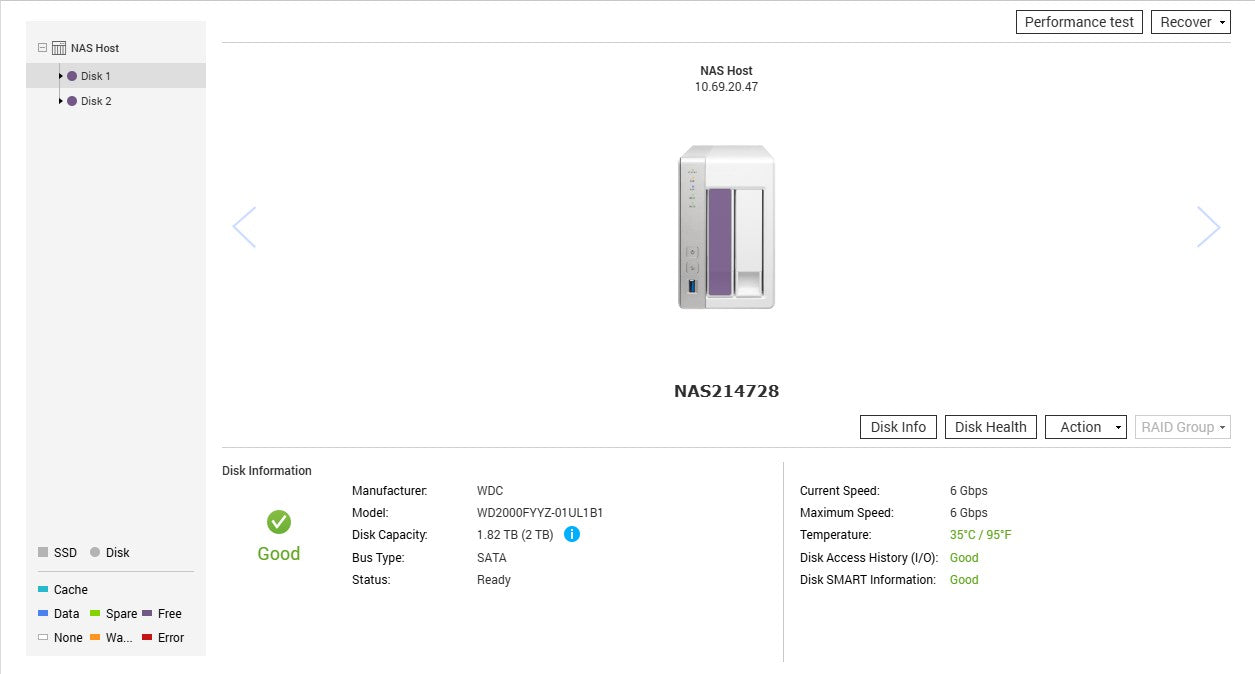 QNAP TS-231P - 2-Bay NAS AL212 1.70GHz 1GB RAM 2x 2TB HDD (4TB)