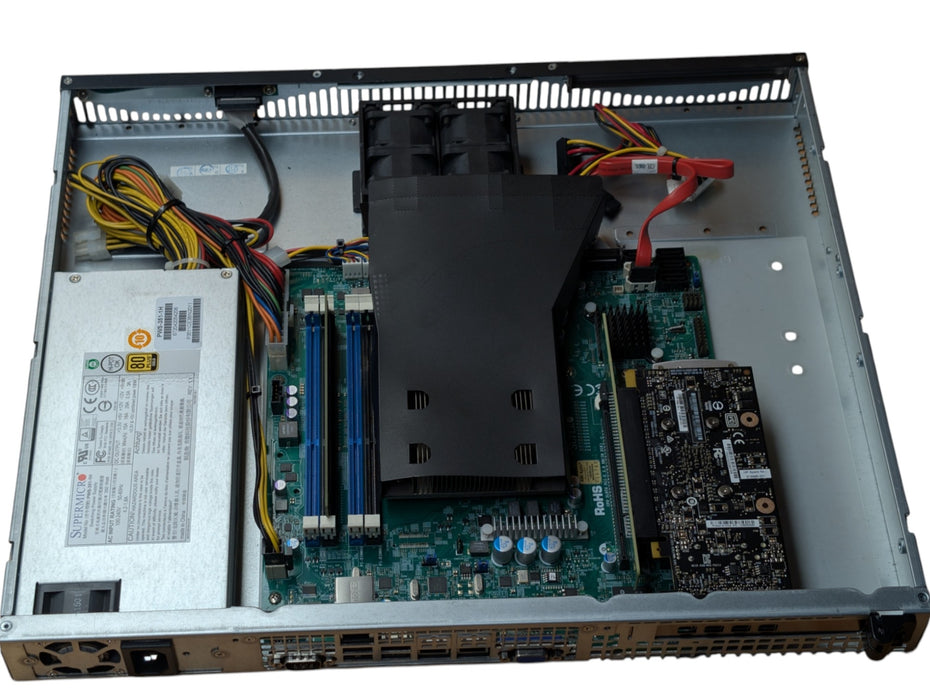 Supermicro CSE-512 X10SLM-F Intel Core i3-4330 4GB RAM NVIDIA Quadro P600