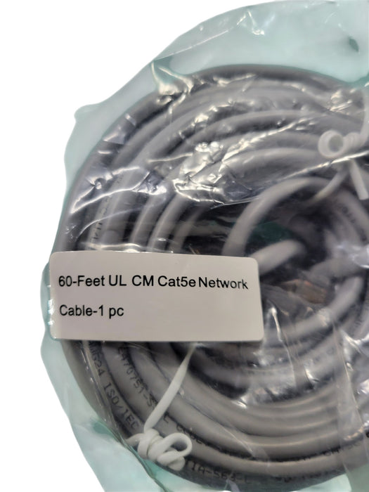 FLIR Cat5e Network Cable - 60ft U/UTP 24AWG RJ45 Ethernet Patch Cable Gray