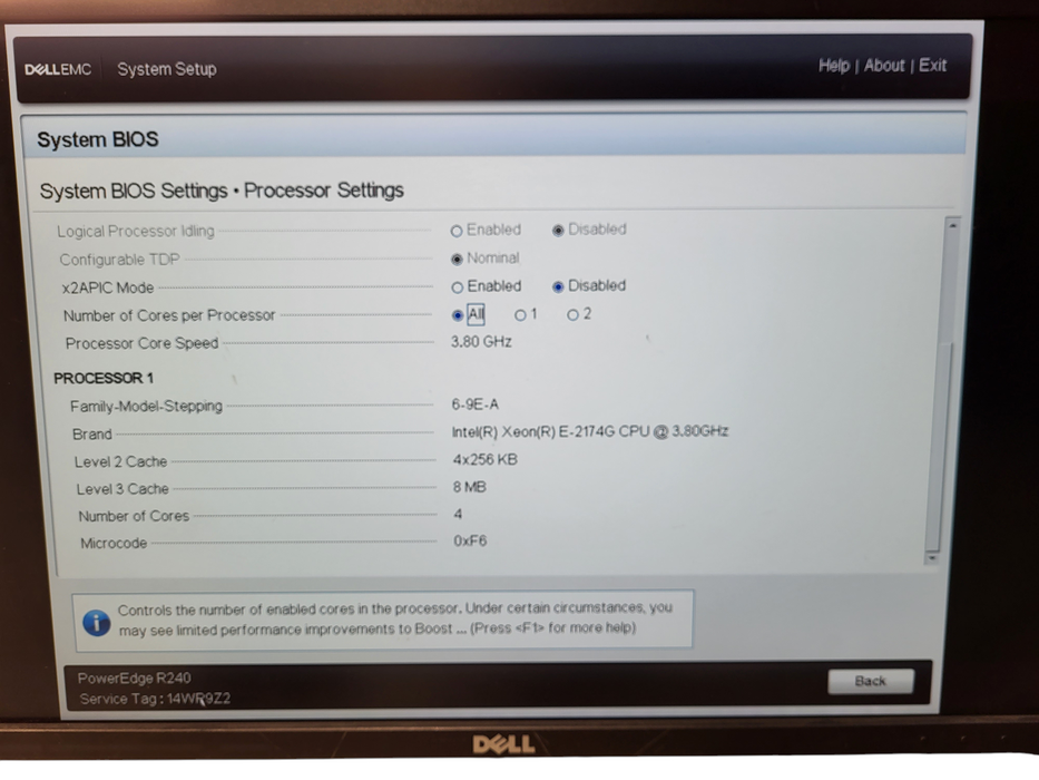 DELL PowerEdge R240 3.5" Intel Xeon E-2174G @ 3.80GHz 16GB RAM H330 RAID