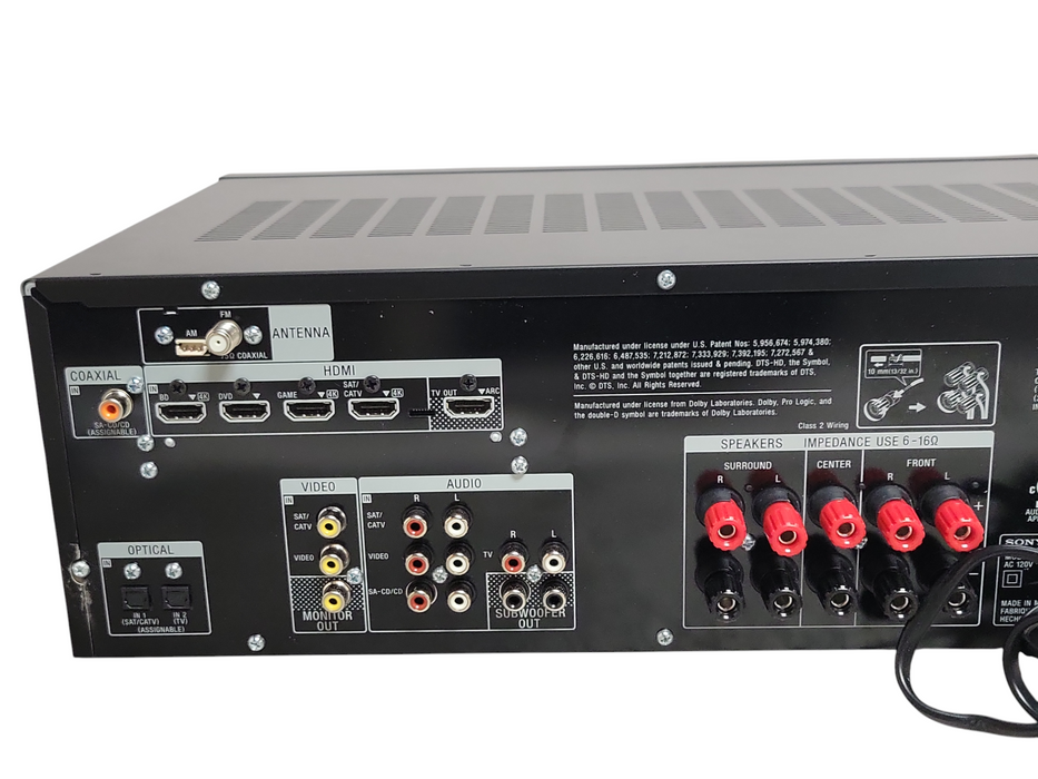 Open-Box Sony STR-DH540 Surround Multi Channel AV Receiver 5.2 Channel No Remote
