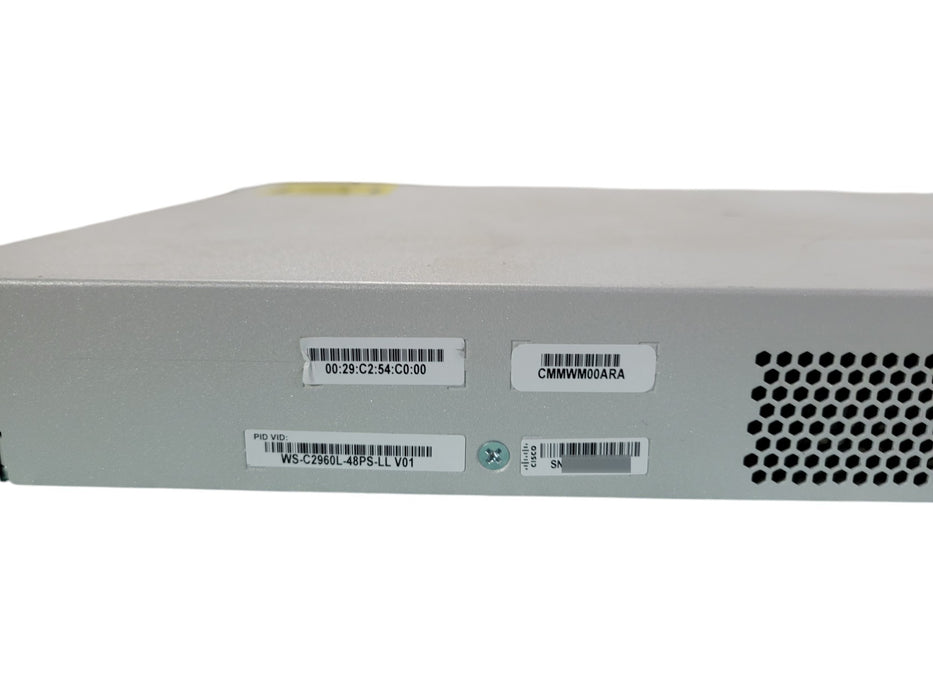 Cisco Catalyst WS-C2960L-48PS-LL - 48-Port PoE+ Gigabit 4x SFP Switch