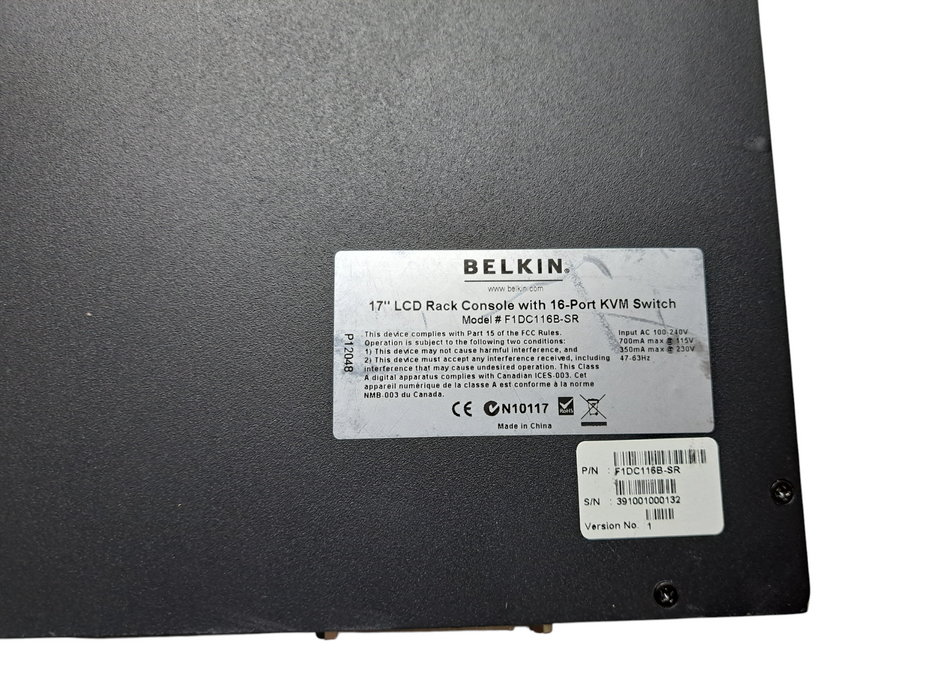 Belkin 17-Inch Rackmount Console 16-Port KVM Switch F1DC116B-SR