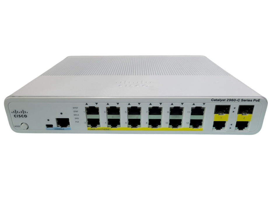 Cisco Catalyst WS-C2960C-12PC-L v04 - 12 Port PoE Fast Ethernet Switch