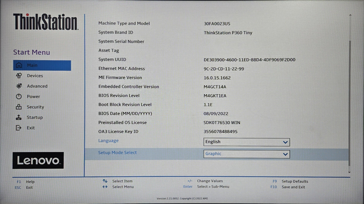 Lenovo ThinkStation P360 Tiny - i5-12500T 16GB RAM 512GB SSD NVIDIA T400 4GB