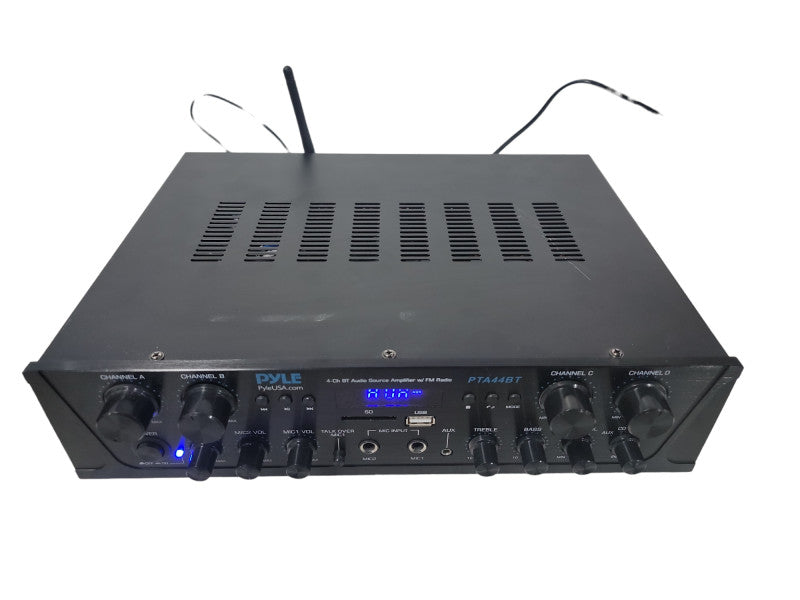 Pyle 4-Ch. Bluetooth Amplifier Stereo Receiver System, with FM Radio PTA44BT