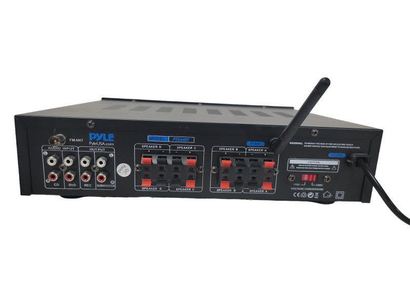 Pyle 4-Ch. Bluetooth Amplifier Stereo Receiver System, with FM Radio PTA44BT