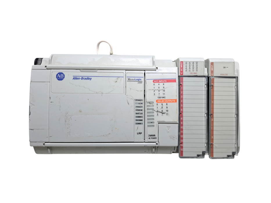 Allen-Bradley MicroLogix 1500 1764-LRP / 1764-24AWA PLC w/ Analog Module *READ*