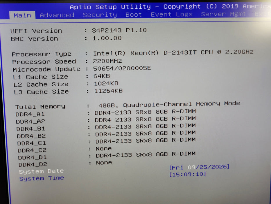 Datto S4P10 1U Server - Xeon D-2143IT 2.20GHz 48GB DDR4 4-Bay 1U PSU