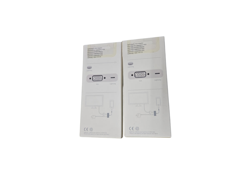 Brand New lot of 2x Apple Lightning to VGA Adapter White MD825ZM/A A1439