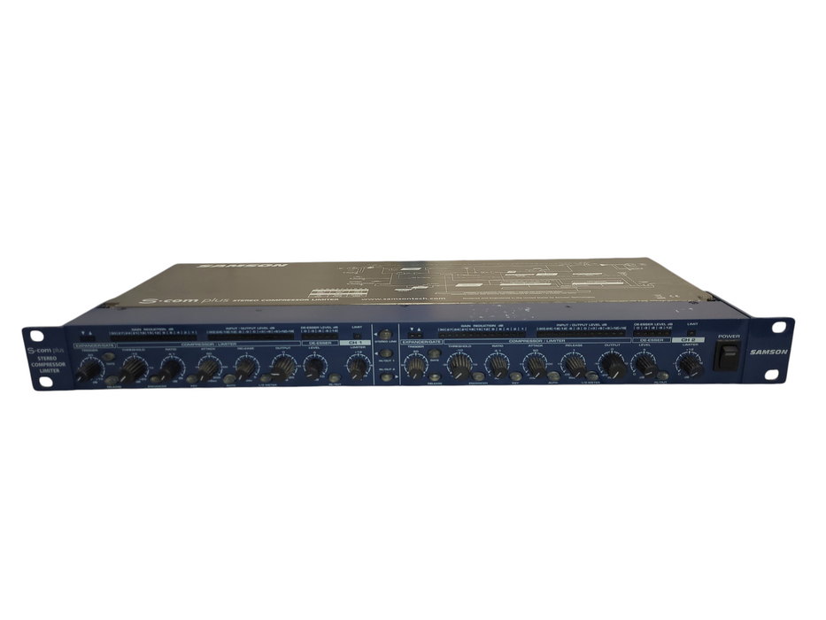 Samson S-Com Plus Stereo Compressor/Limiter 2-Channel Dynamics READ