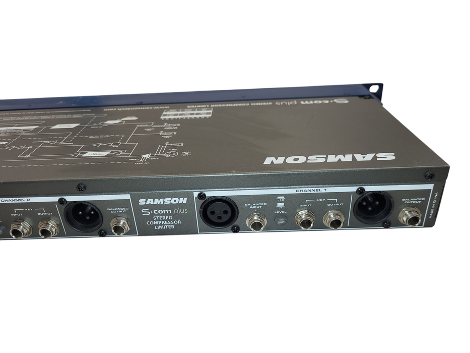 Samson S-Com Plus Stereo Compressor/Limiter 2-Channel Dynamics READ