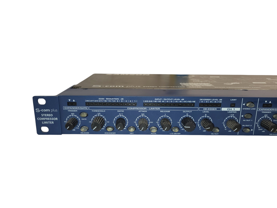 Samson S-Com Plus Stereo Compressor/Limiter 2-Channel Dynamics READ