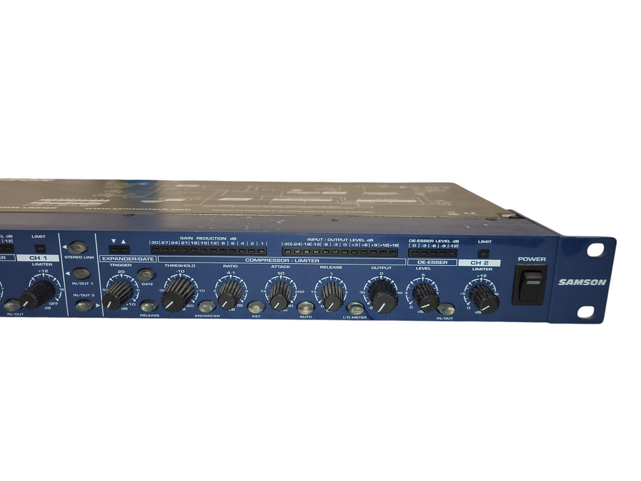 Samson S-Com Plus Stereo Compressor/Limiter 2-Channel Dynamics READ