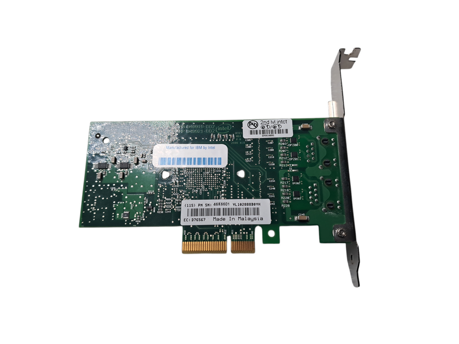 IBM 46K6601 Dual Port Gigabit Ethernet NIC PCIe x4 Intel 82571EB