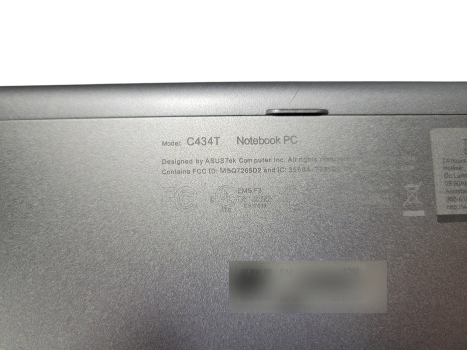 ASUS Chromebook C434T Touch - Intel Core m3-8100Y 1.10GHz 4GB RAM 64GB eMMC