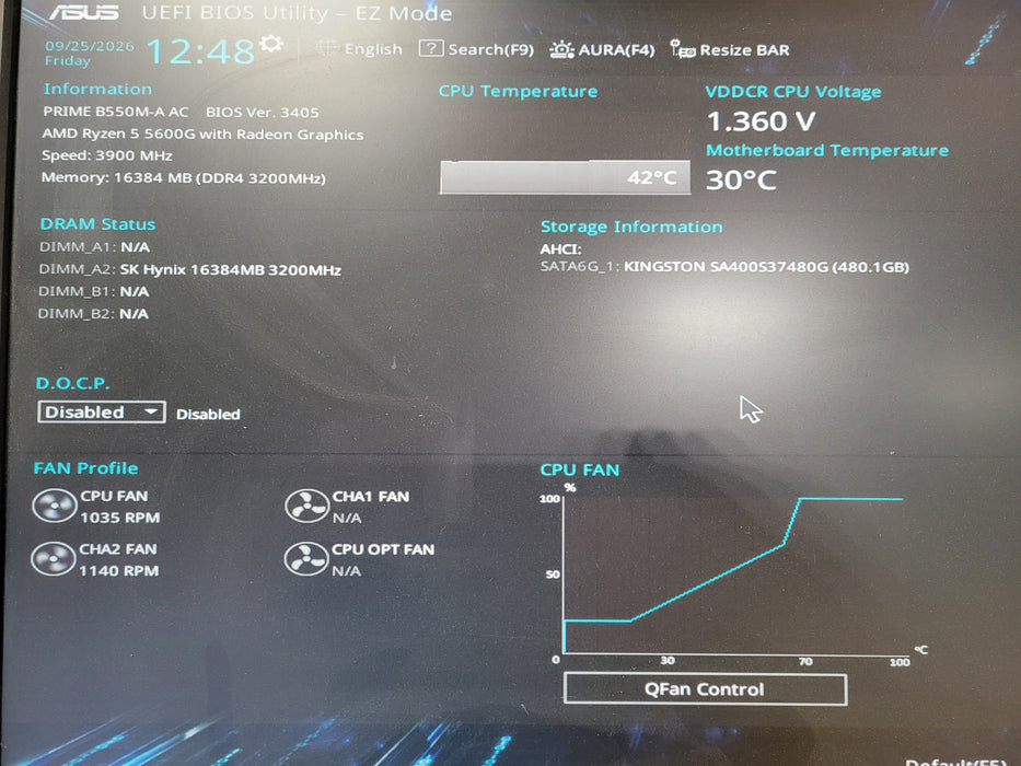 Custom PC Asus Prime B550M-A AMD Ryzen 5 5600G 16GB DDR4 480GB SSD