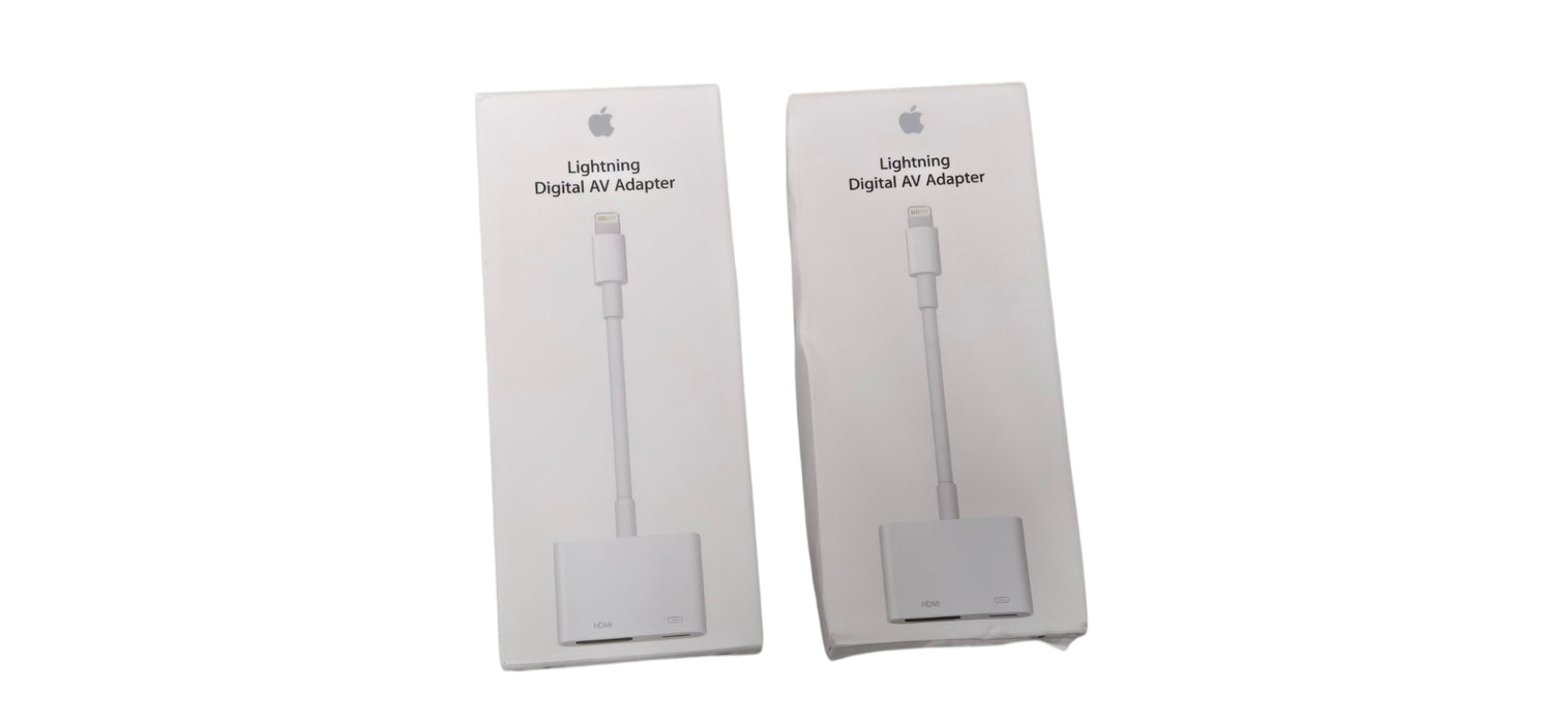 Brand New Lot of 2x Genuine Apple Lightning Digital AV Adapter (A1438) MD826ZM/A
