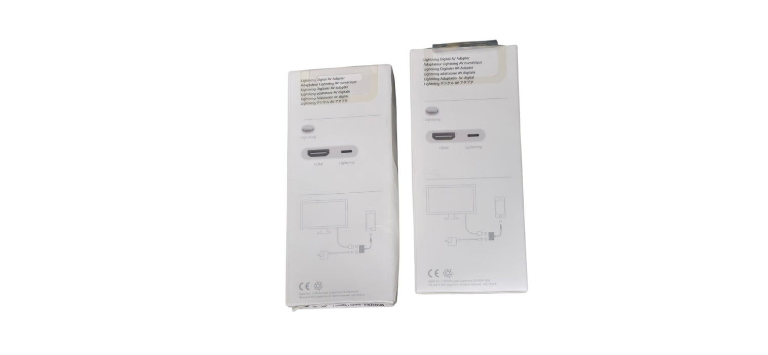 Brand New Lot of 2x Genuine Apple Lightning Digital AV Adapter (A1438) MD826ZM/A