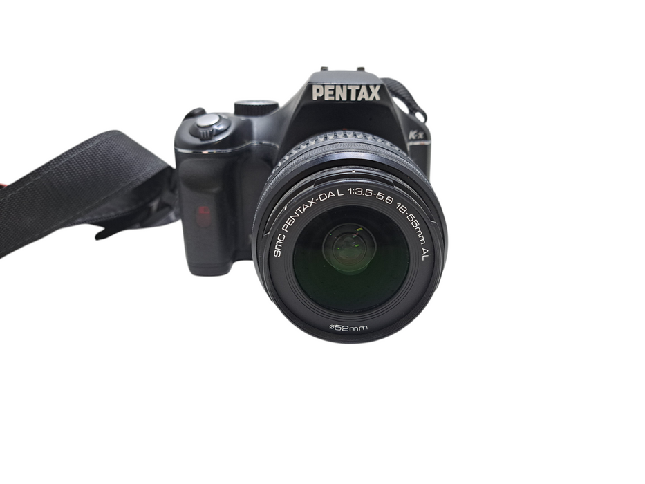 PENTAX K-X 12.4MP Digital SLR Camera - Black w/ 18-55mm Lens *READ*