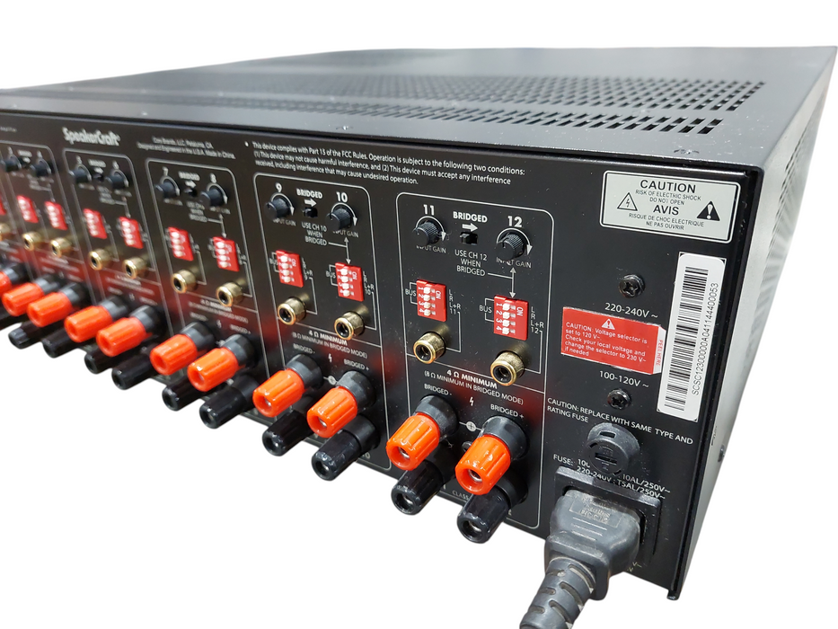 SpeakerCraft Multi Channel Amplifier Model: SC12-30