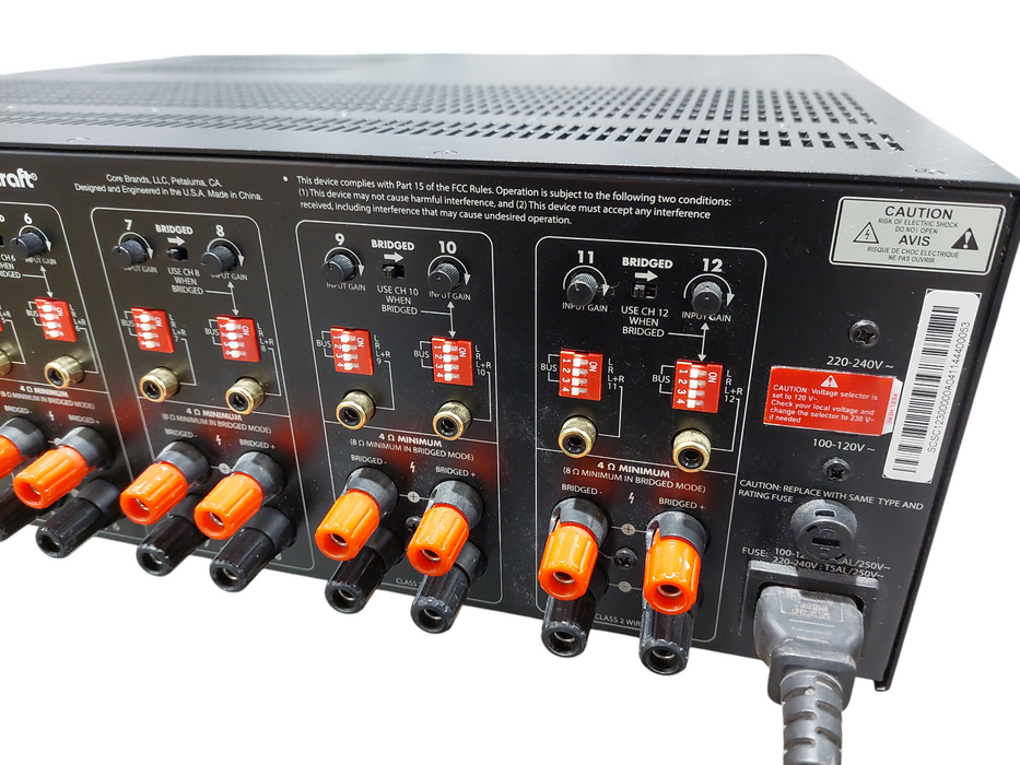 SpeakerCraft Multi Channel Amplifier Model: SC12-30