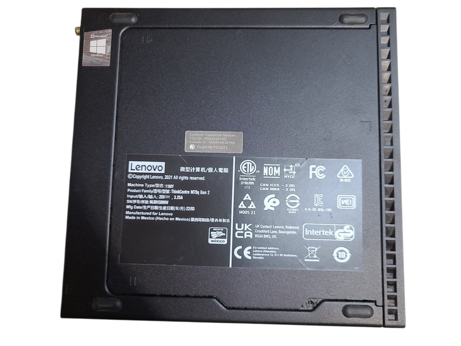 Lenovo ThinkCentre M70q Gen 2 Tiny PC, i5-11400T CPU 8GB RAM NO-HDD